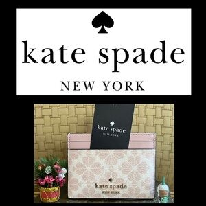 KATE SPADE ♠️ Pink Floral Slim Card Case Brand New with tag 🏷️